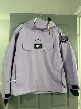 DOPE Lavender Jacket with Black Logo Patch